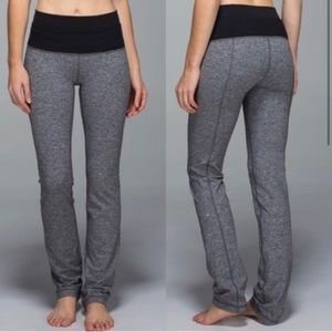 Lululemon Heathered Grey Straight Leg Yoga Pant